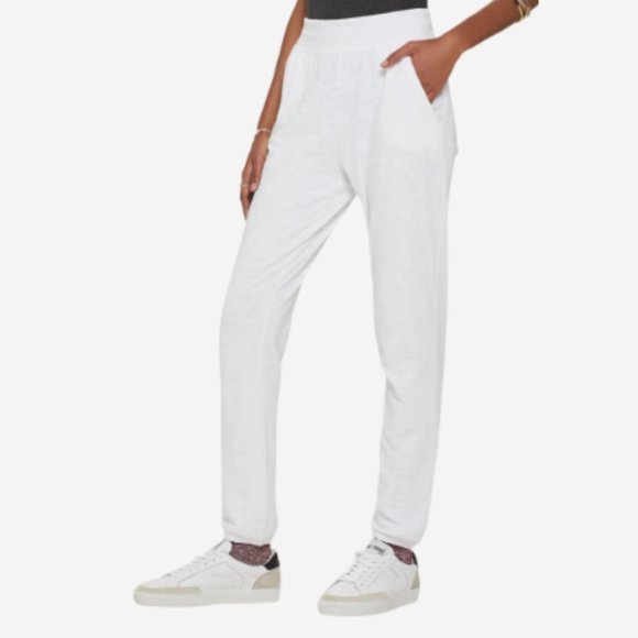 Goldie Pants - Goldie | NWOT Double Layer Slub Cotton Joggers/Sweatpants in White Size Medium